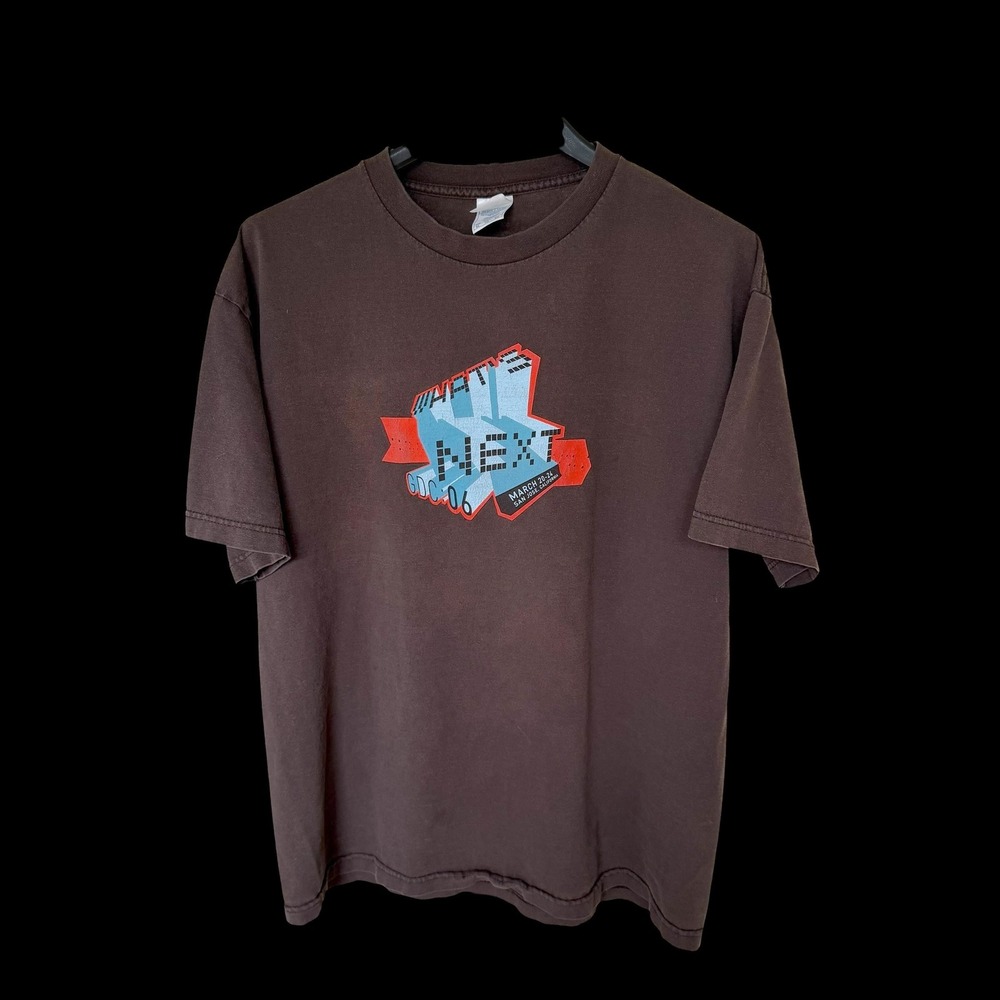 Y2K GDC 2006 Game Developers‎ Conference PlayStation T-Shirt Mens XL Brown Tech